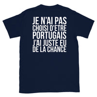 Thumbnail for T-shirt Portugal gris foncé chiné dos - Je n'ai pas choisi d'être portugais