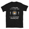T-shirt Italie noir - Le gars qui ne boit pas c'est un espion