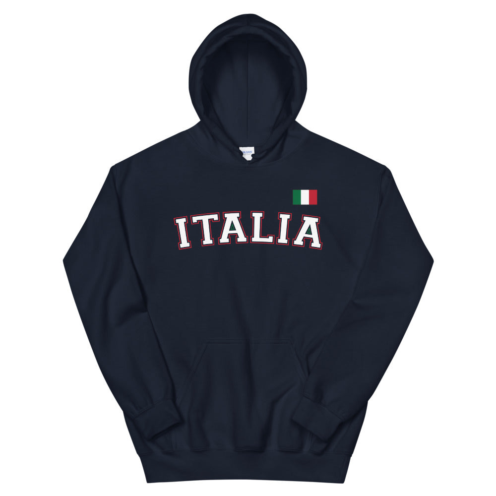 Sweatshirt Italie gris foncé chiné dos - Confort douillet et chic