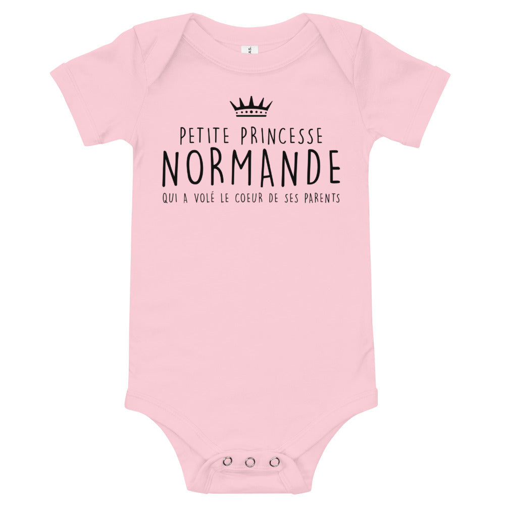 Body bébé Normand blanc - Petite princesse en coton doux