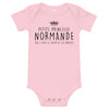 Body bébé Normand blanc - Petite princesse en coton doux