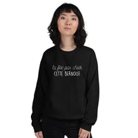 Thumbnail for Sweatshirt Suisse noir dos - Fée pas chier cette Bernoise