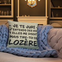 Thumbnail for Tire toi en Lozère - Coussin décoratif et humoristique sur la Lozère - Ici & Là - T-shirts & Souvenirs de chez toi