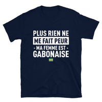 Thumbnail for T-shirt Gabon noir dos - Plus rien ne me fait peur ma femme est