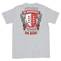 Thumbnail for T-shirt Valais gris sportif - Français, Belge, Suisse, Canadien