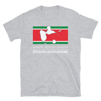 Thumbnail for T-shirt Guadeloupe gris sportif - Fierté et humour en coton doux