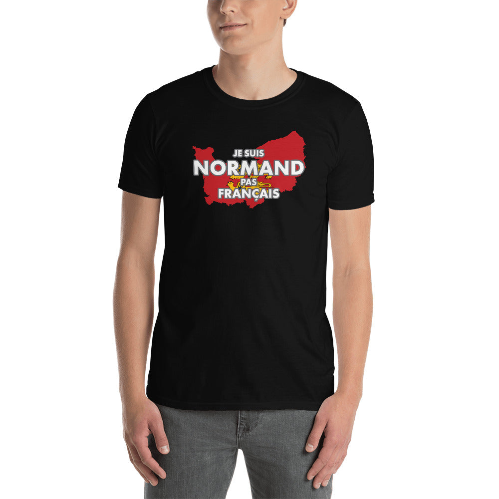 T-shirt Normand noir dos - Normand pas Français avec humour
