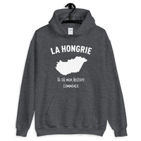 Thumbnail for Sweatshirt Hongrie gris foncé - Mon histoire commence avec humour