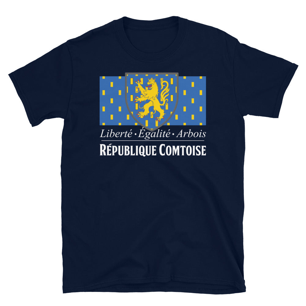 T-shirt Franche-Comté bleu marine - Liberté Égalité Arbois