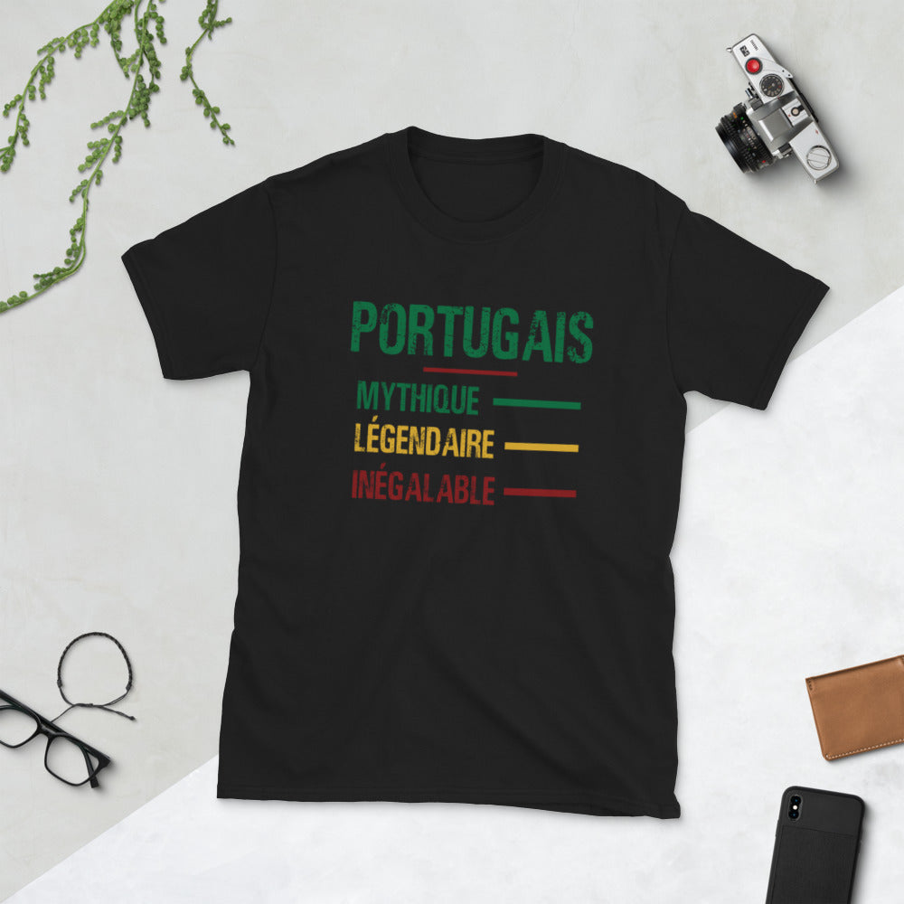 T-shirt Portugal gris foncé chiné - Mythique et légendaire