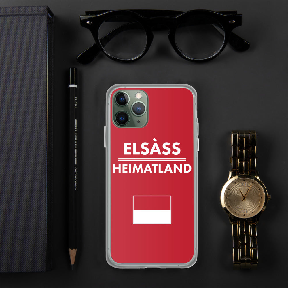 Alsace mon pays natal, Elsàss Heimatland Coque pour iPhone drapeau - Ici & Là - T-shirts & Souvenirs de chez toi