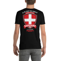 Thumbnail for T-shirt Savoie noir dos - Je ne suis pas parfait, je suis savoyard
