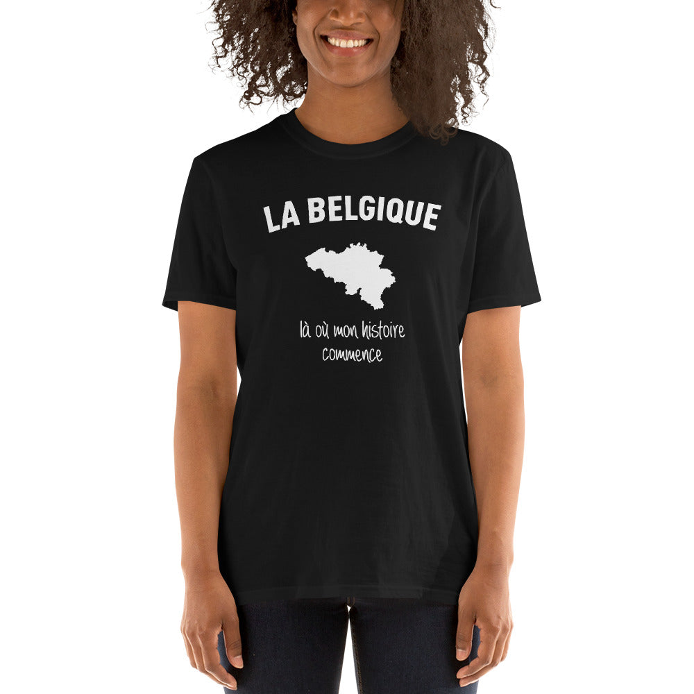 Belgique là où mon histoire commence - T-shirt Standard - Ici & Là - T-shirts & Souvenirs de chez toi