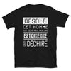 T-shirt Estonien noir - Désolé ce mec est pris par une fille qui déchire