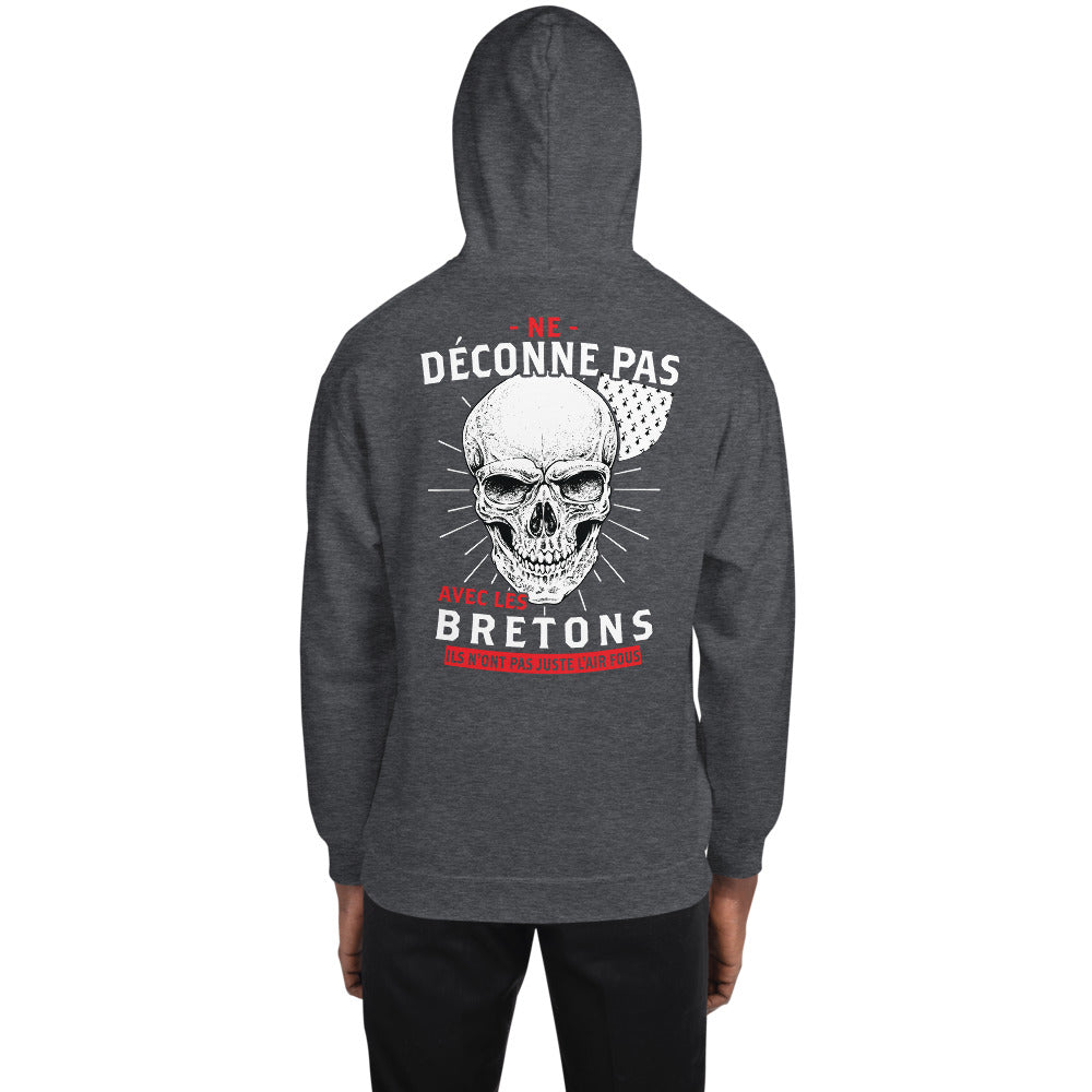 Sweatshirt Bretagne gris foncé chiné - Ne déconne pas avec les Bretons