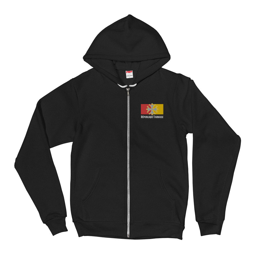 Sweatshirt Tarnais gris - Broderie élégante et humoristique