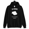 Sweatshirt Gers noir - Mon histoire commence avec humour