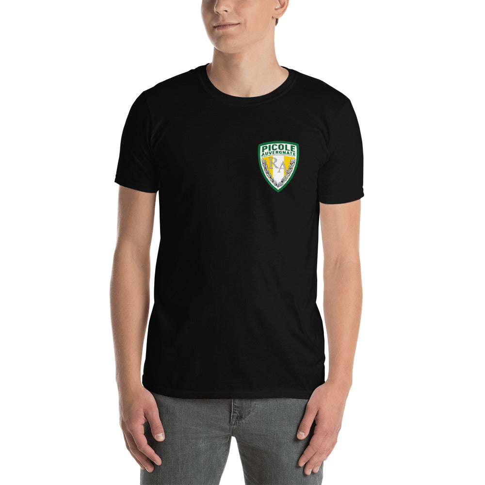 T-shirt Auvergne noir dos - Picole avec humour