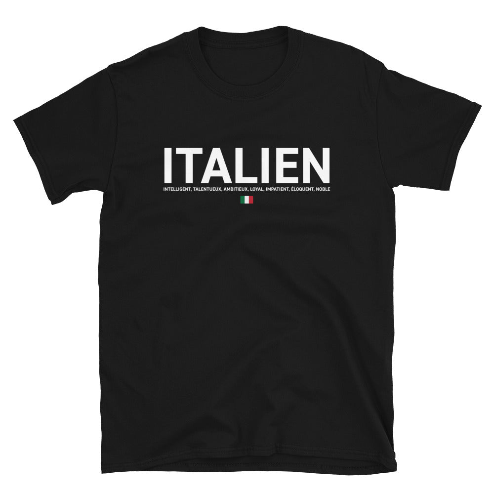 T-shirt Italie gris sport - Adjectifs qui font sourire