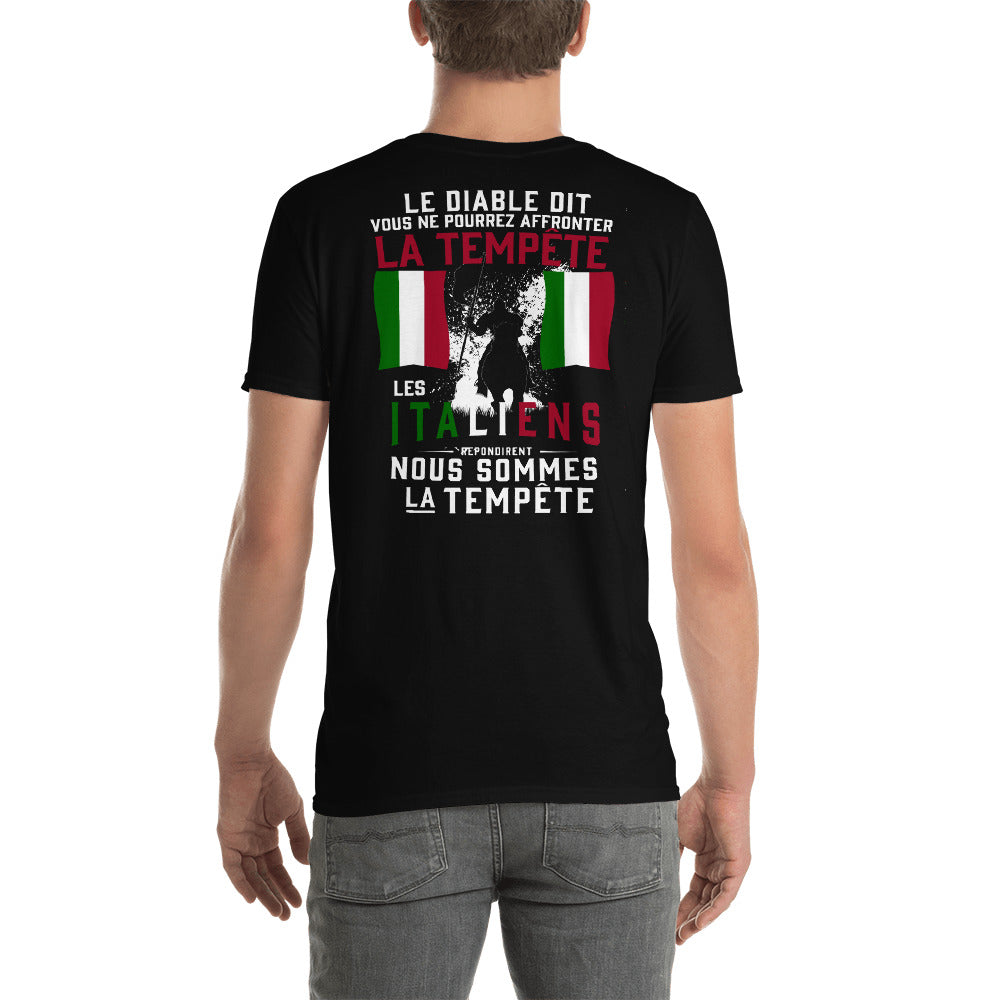 T-shirt Italie noir dos - Nous sommes la tempête