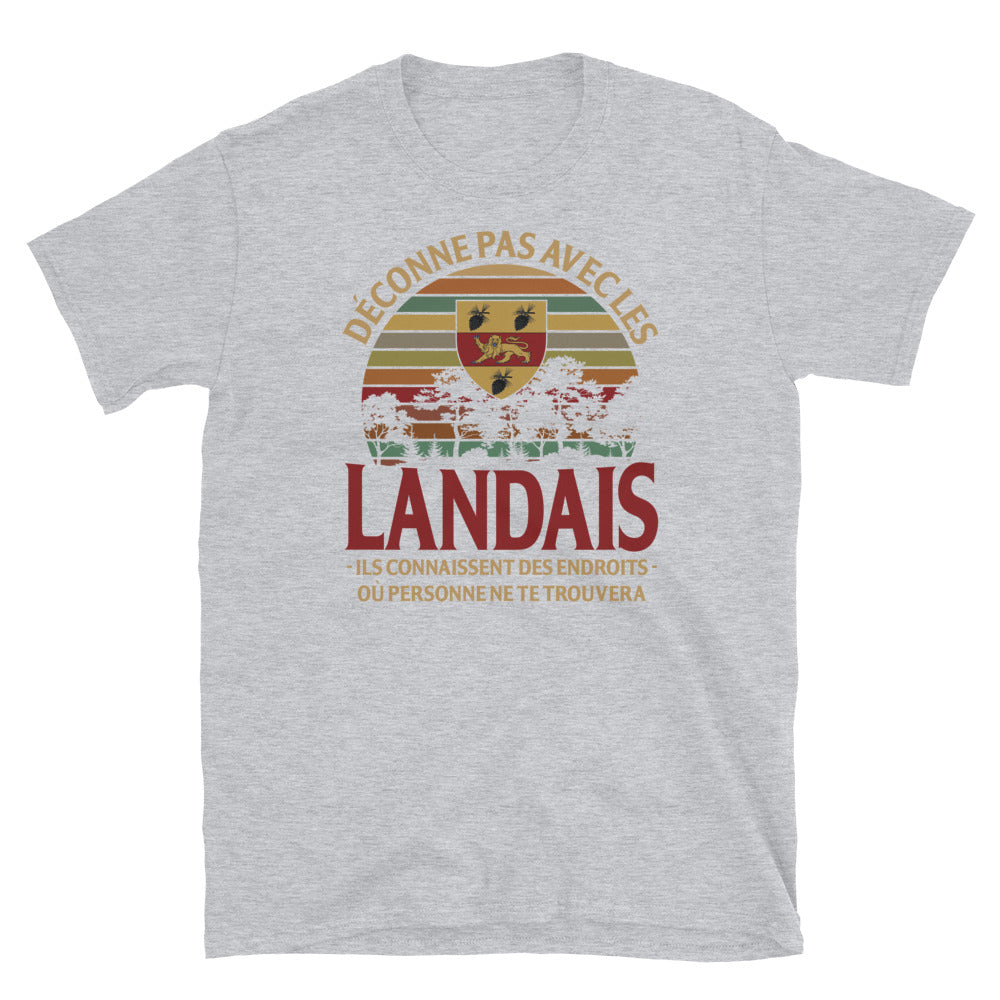 T-shirt Landais gris sport - Déconne pas avec les Landais
