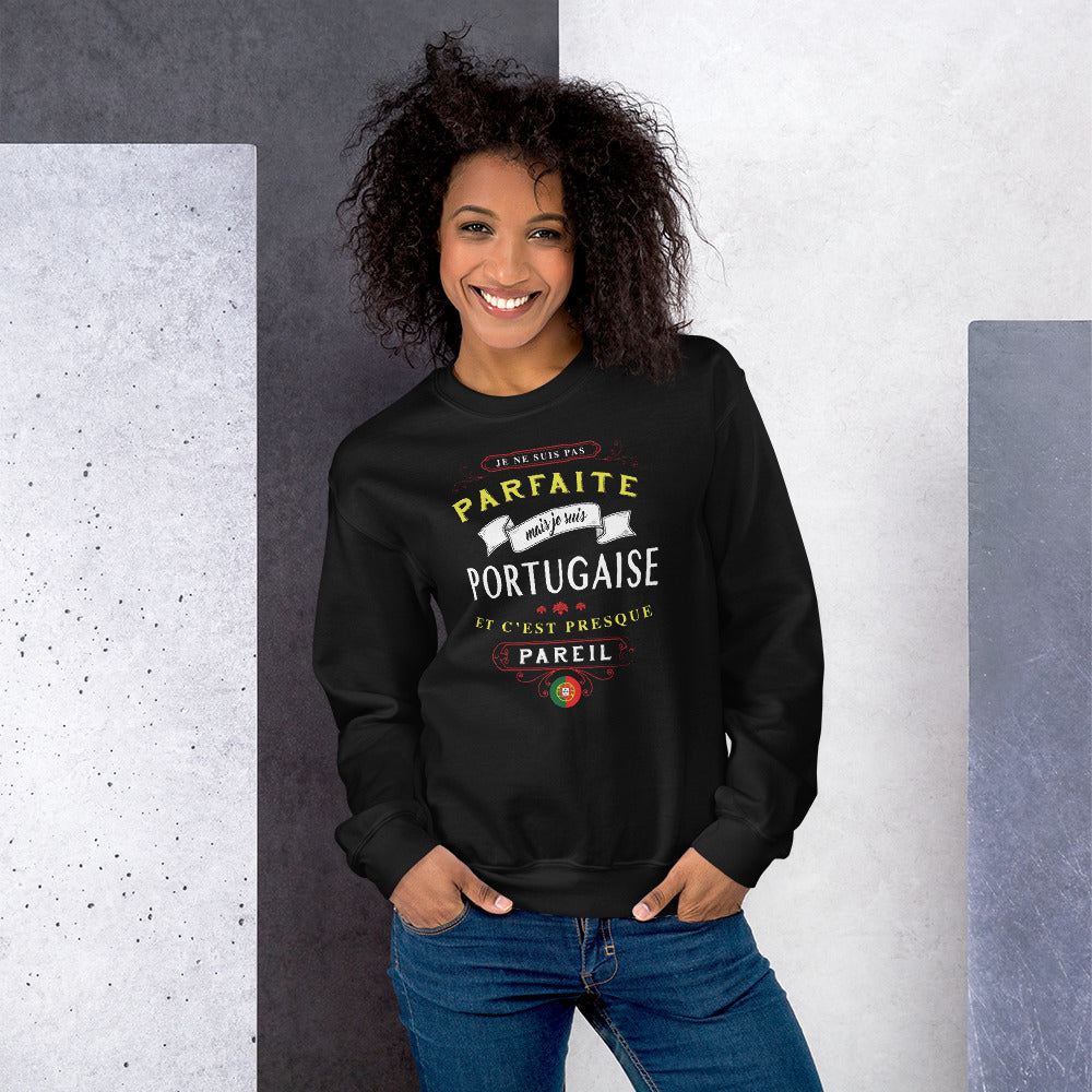 Sweatshirt Portugal bleu marine - Je ne suis pas parfaite mais...
