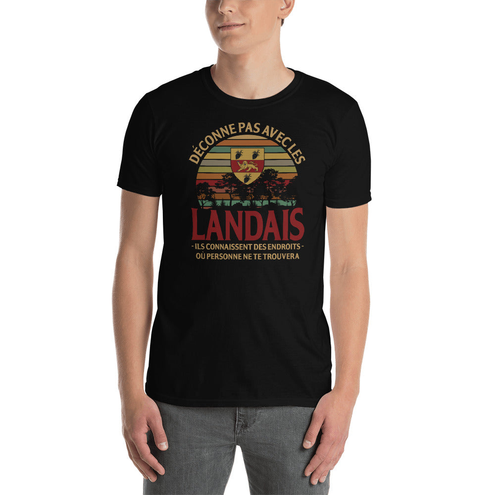 T-shirt Landais noir dos - Déconne pas avec les Landais