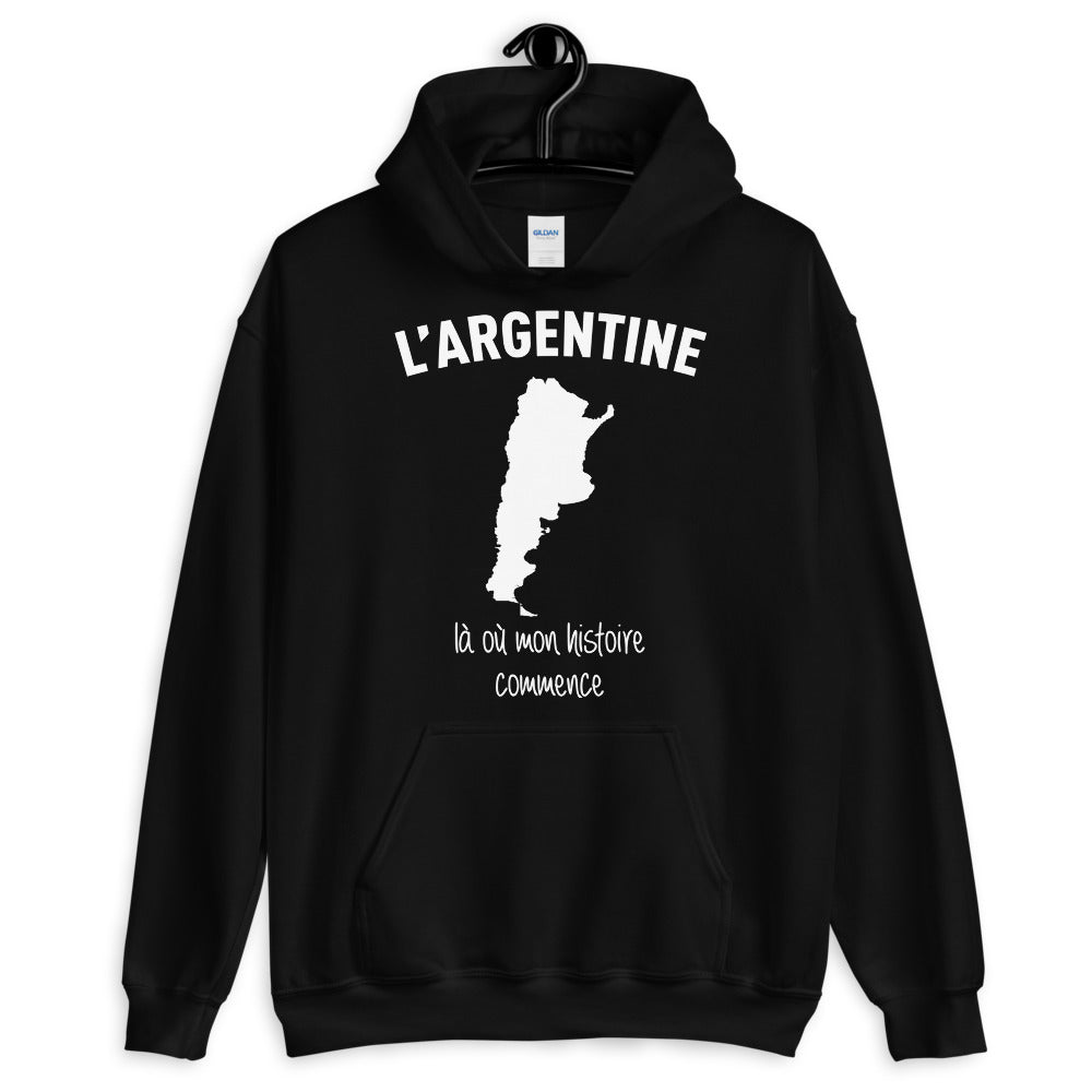 Argentine là où mon histoire commence - Sweatshirt à capuche - Ici & Là - T-shirts & Souvenirs de chez toi