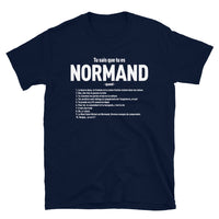 Thumbnail for T-shirt Normand bleu marine dos - Tu sais que tu es normand quand...