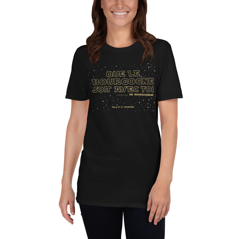 T-shirt Bourgogne bleu marine dos - Que le Bourgogne soit avec toi