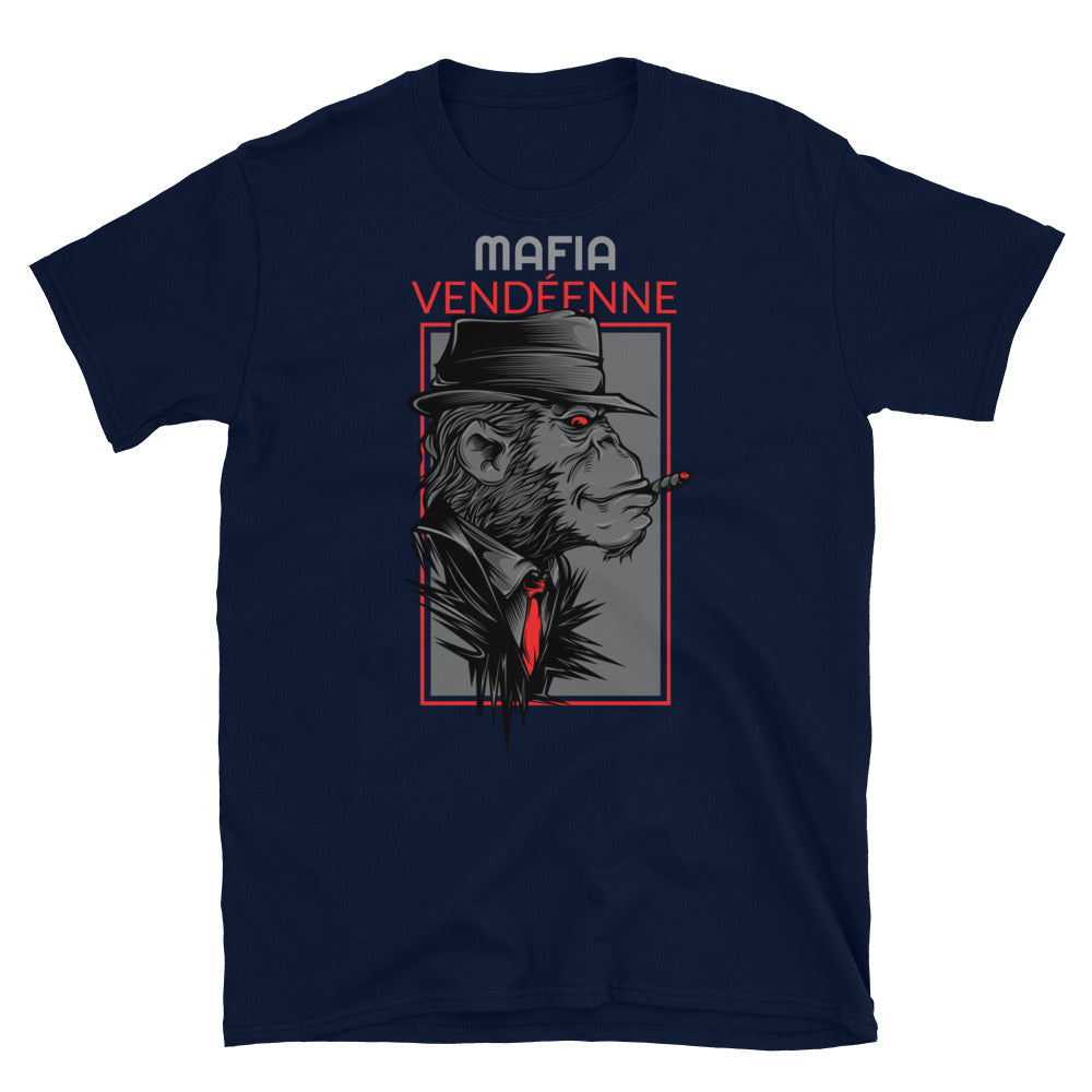 T-shirt Vendée gris foncé chiné - Mafia Vendéenne avec humour local