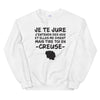 Sweatshirt Creuse blanc - Je te jure avec humour local