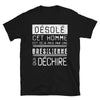 T-shirt Brésil noir - Désolé ce mec est pris par une fille qui déchire