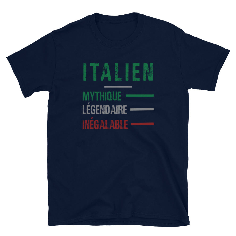 T-shirt Italie bleu marine dos - Légendaire et inégalable