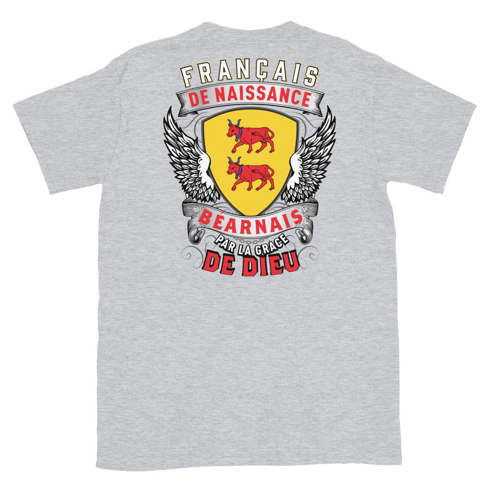 T-shirt Béarnais gris sportif - Fierté locale et humour