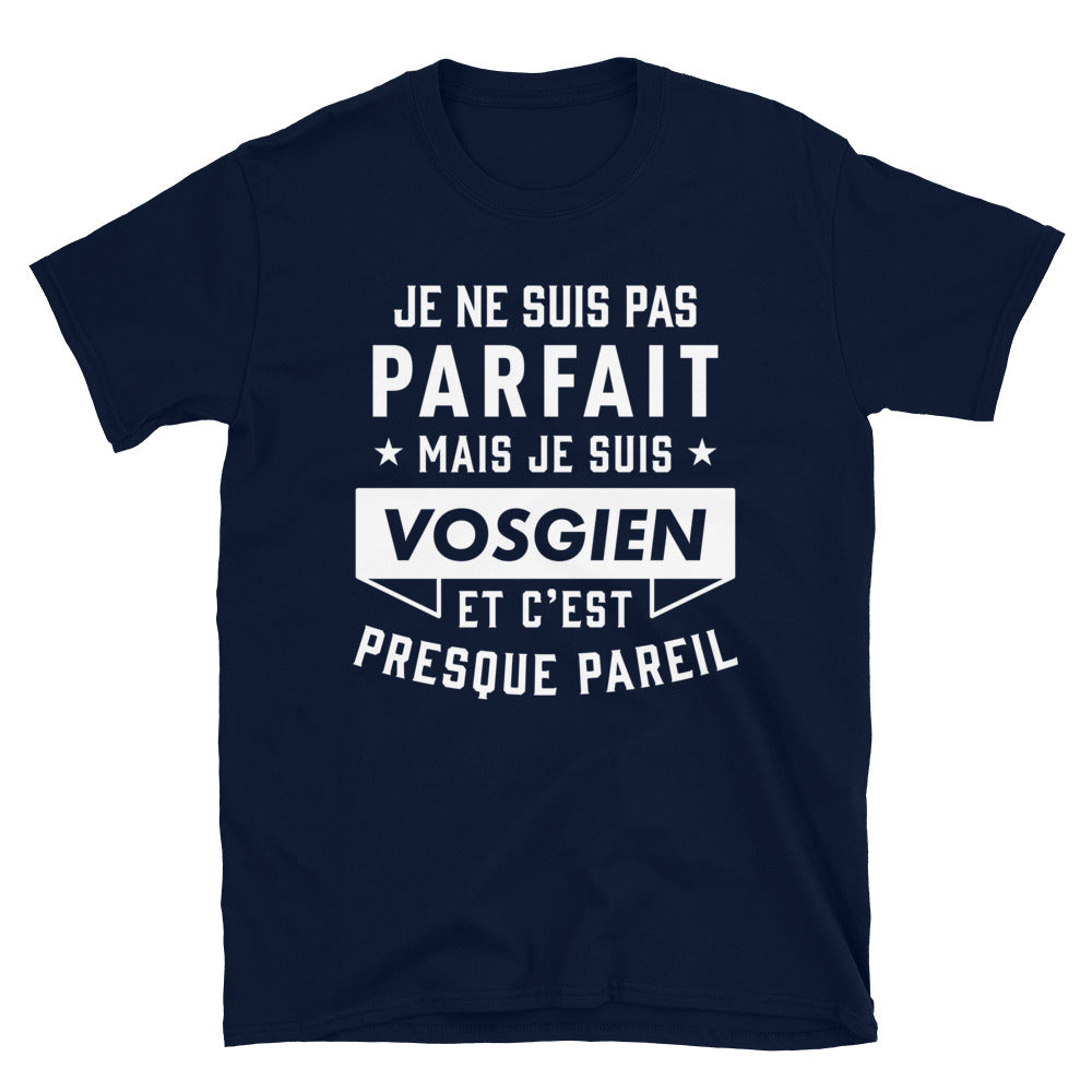 T-shirt Vosges noir dos - Fierté et humour local