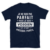 Thumbnail for T-shirt Vosges noir dos - Fierté et humour local