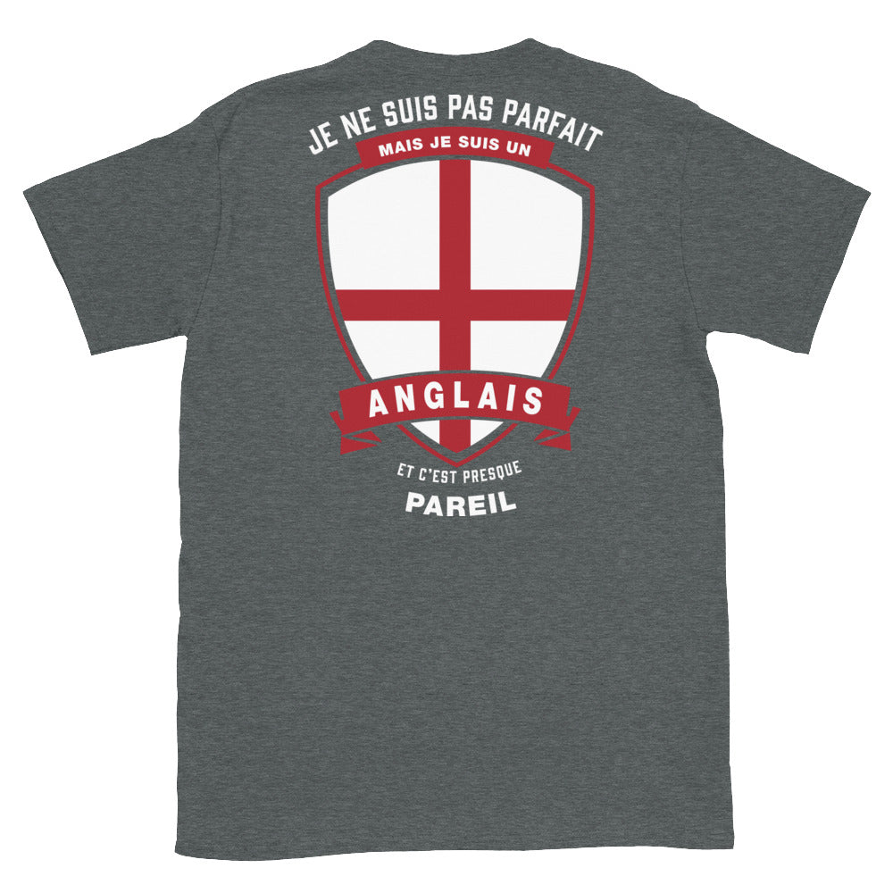 T-shirt parfait anglais bleu marine - Je ne suis pas parfait mais