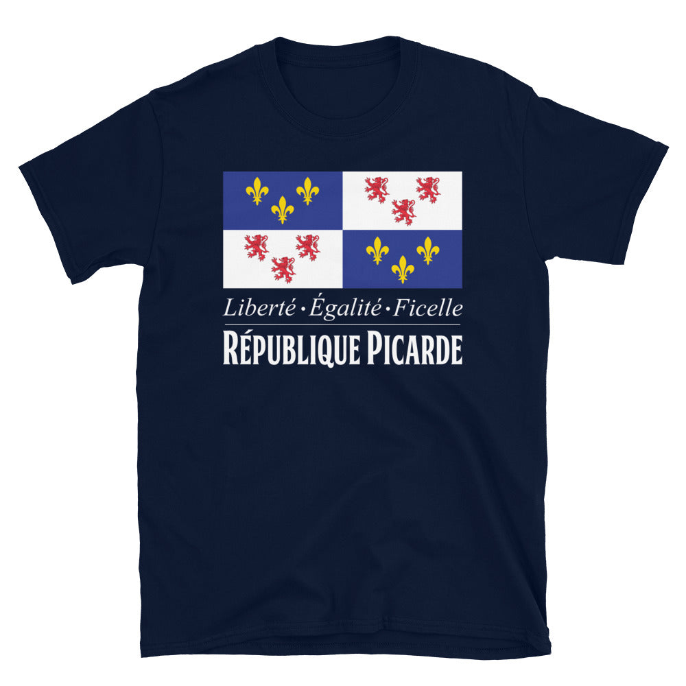 T-shirt Picardie noir dos - Liberté Égalité Ficelle humoristique