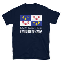 Thumbnail for T-shirt Picardie noir dos - Liberté Égalité Ficelle humoristique