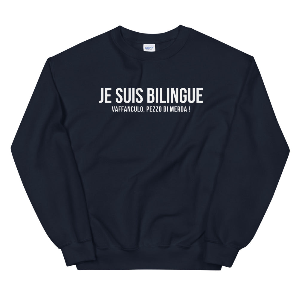 Bilingue Italien - Sweatshirt - Ici & Là - T-shirts & Souvenirs de chez toi