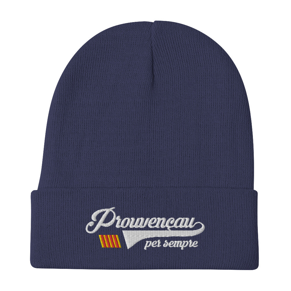 Bonnet Provence noir dos - Prouvençau per sempre brodé