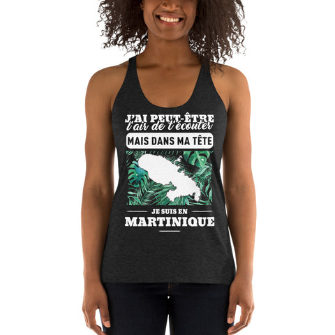 Martinique dans ma tête - Débardeur à Dos Nageur pour Femme - Ici & Là - T-shirts & Souvenirs de chez toi