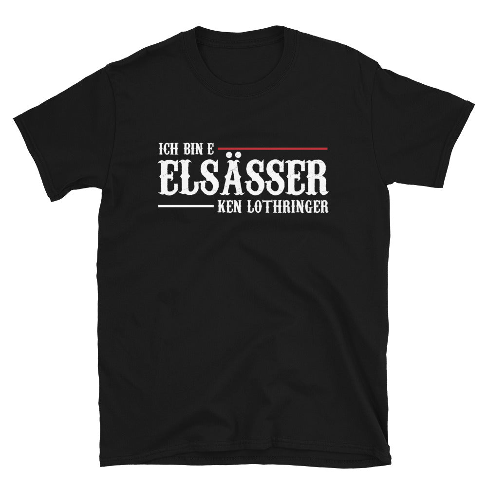 T-shirt Alsace noir - Je suis Alsacien pas Lothringer
