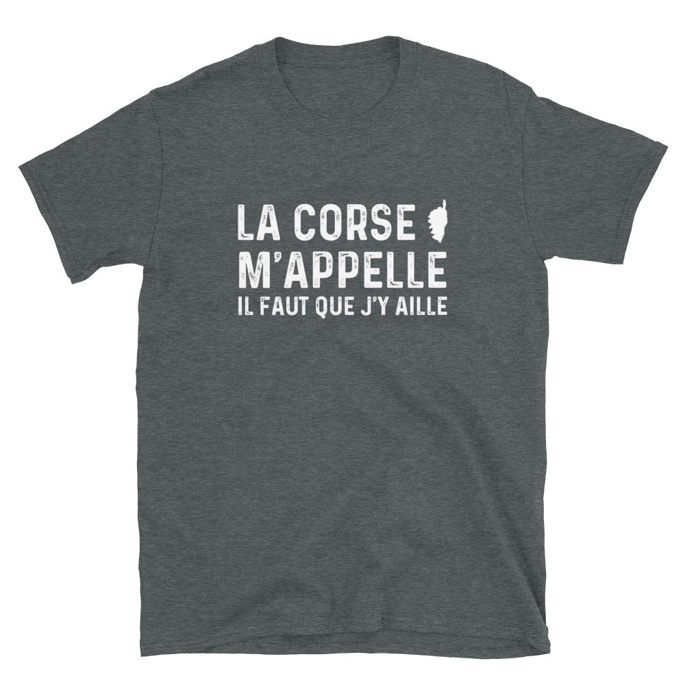 T-shirt Corse gris foncé - La vie est belle en couleur locale