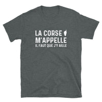 Thumbnail for T-shirt Corse gris foncé - La vie est belle en couleur locale