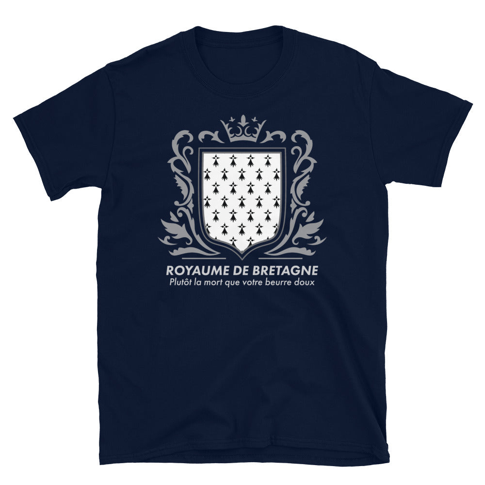 T-shirt Bretagne bleu marine dos - Plutôt la mort que votre beurre doux