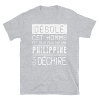 Thumbnail for T-shirt Philippine bleu marine dos - Désolé ce mec est pris par une fille