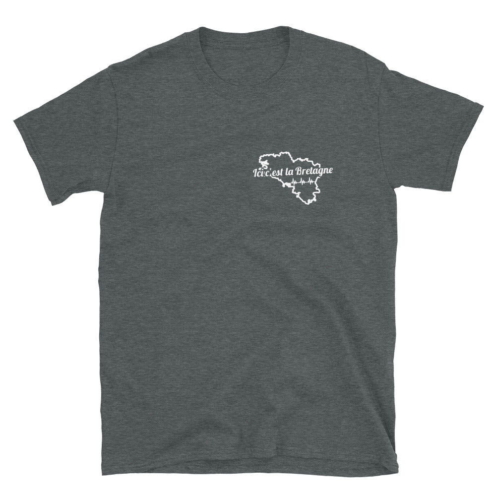 T-shirt Bretagne gris foncé chiné - Ici c'est la Bretagne