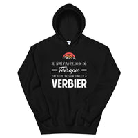 Thumbnail for Sweatshirt Valais noir - Je n'ai pas besoin de thérapie
